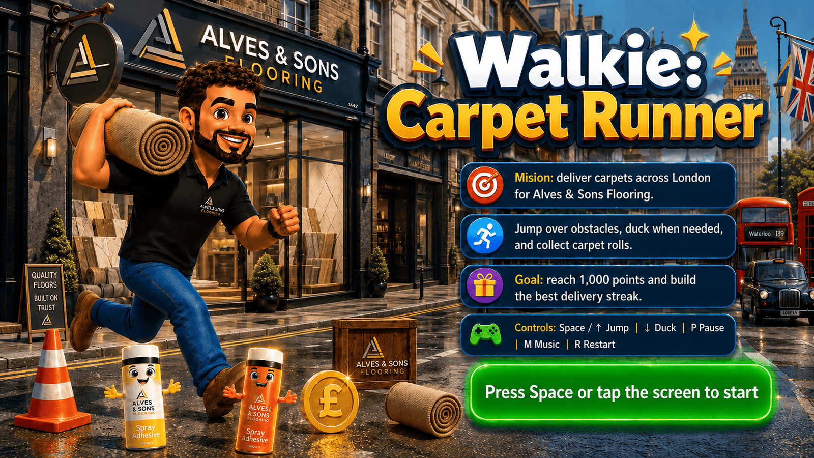 Walkie: Carpet Runner on a London delivery route